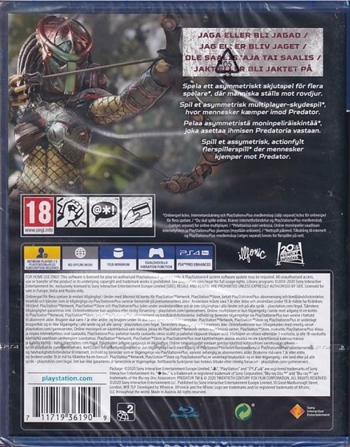 Predator - Hunting Grounds - PS4 (A Grade) (Genbrug)